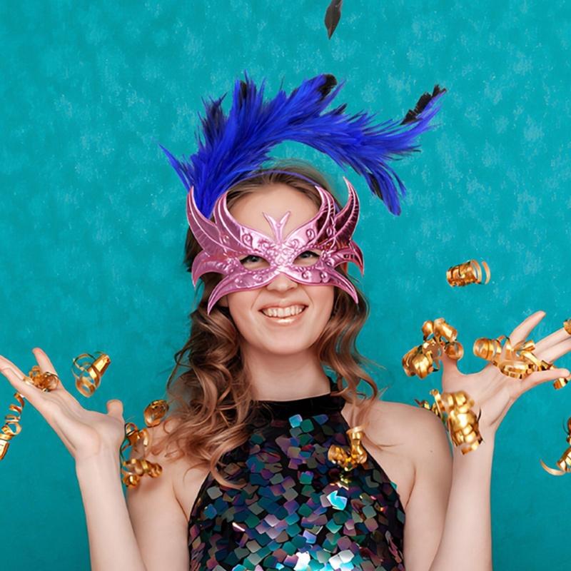 Feather Headwear With Bright Color For Theme Event Gathering Bendable Hairhoop for Festival Celebration