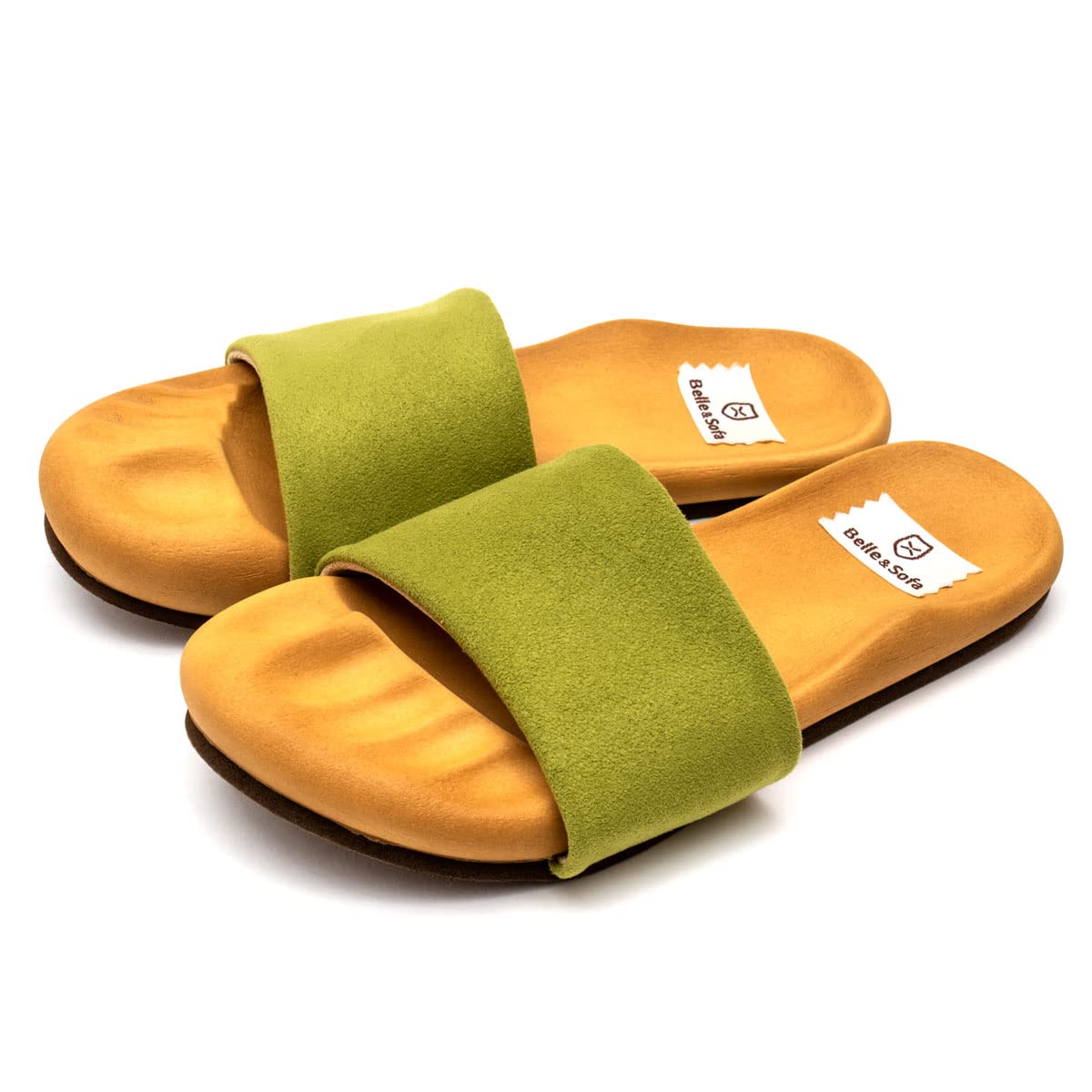 

Belle Sofa от Yasashii Shoe Diet Комнатные тапочки для здоровой стильной тренировки пальцев ног DRFT2 Day Сделано в Японии и Студийные тапочки, Женские, Тапочки, зелёный