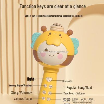 Kids' Wireless Singing Microphone & Speaker - Early Education Karaoke Toy for Little Girls