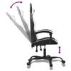 Gaming Chair Black and White Artificial Leather