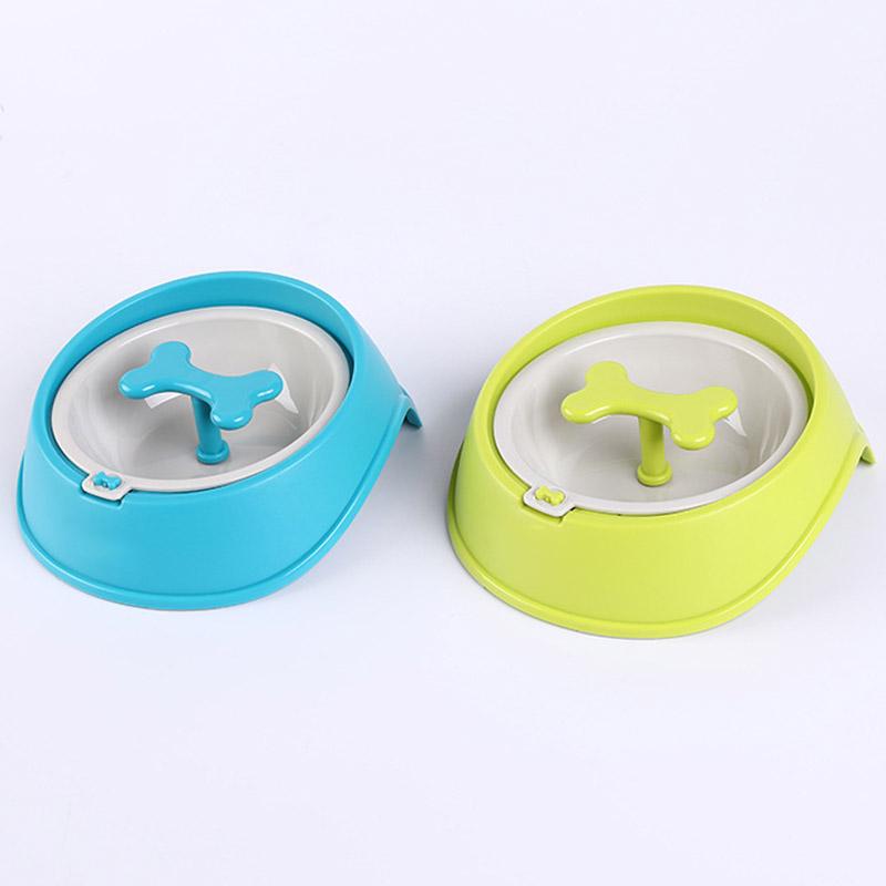 Dog Slow Feeder Bowl Anti Choking Rotating Bone Design Pet Feeding Dish for Small and Large Dog Food Bowl Cat Bowl Anti-choking