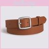 Fashion Female Belt With Round Alloy Buckle For Casual Office Wear