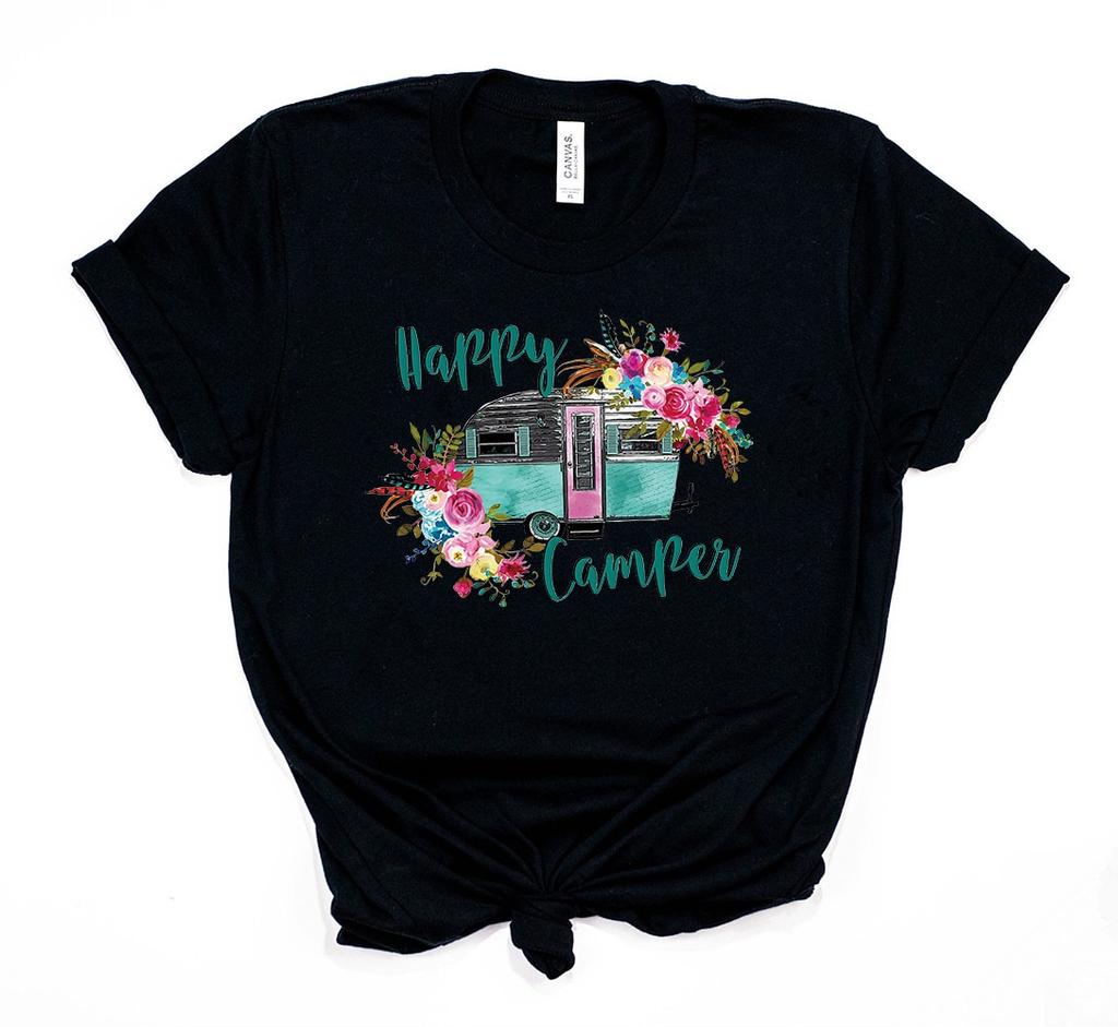 Happy Camper Shirt Funny Camping T 