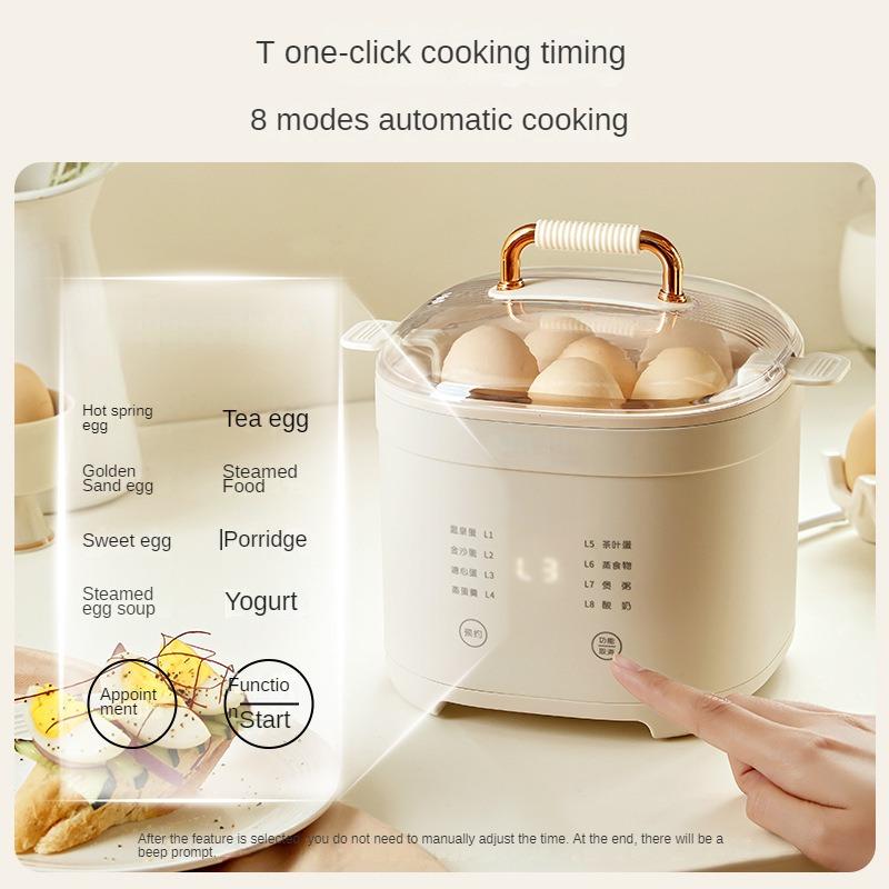 220V Multifunctional Egg Boiler and Steamer for Soft/Medium/Hard Eggs Automatic Egg Cooker For Eggs Vegetables and Seafood