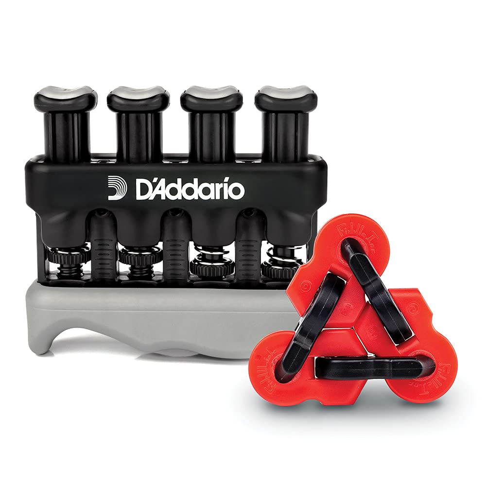 

Varigrip Finger Strengthener with Fidilink Finger Exerciser Guitar Trainer with Simulated Strings for Callus Building Strengthening Tuning Tool for