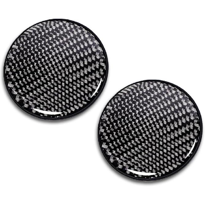 Car Cup Holder Coaster, 2 PCS Carbon Fiber Non-Slip Embedded Coasters, Universal 2.75 Inch Cup Holder ert Coaster Pad, Non-Slip Bottle Pad Embedded