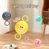 Luminous Pull String Whistle Flyball Toy Cartoon Candy Shape Flywheel Spinner Light Up Toy Balls Educational Toy Gifts For Kids