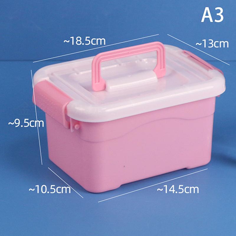 Pp Plastic Storage Box With Lid Portable Kids Toys Student Stationery Jewelry Storage Case Container Cosmetics Sorting Box