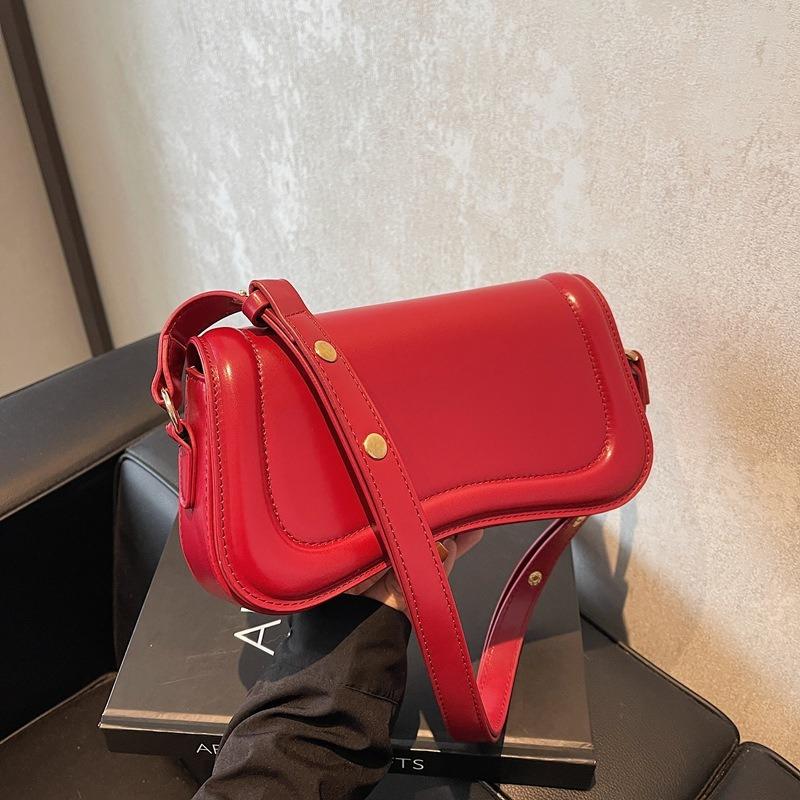 Popular Small Square Bag Women's New Autumn and Winter Versatile Retro Shoulder Crossbody Armpit Bag