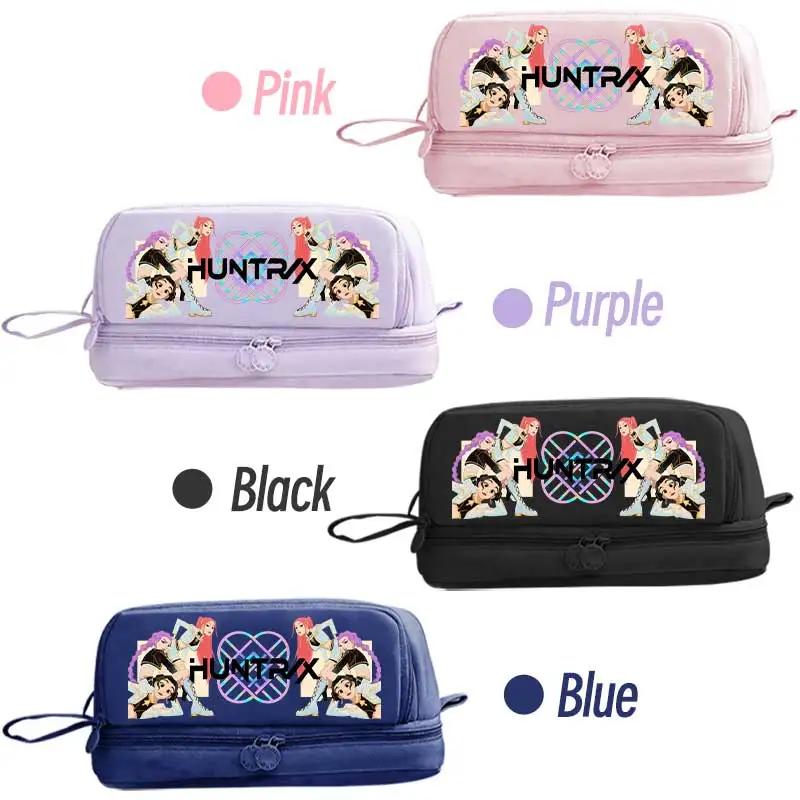 Double-layer Learning Stationery Bag Gift Girl Group Shoulders Bag For K-Pop Cartoon Pencil Case Stationery Bag Anime