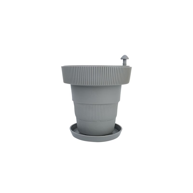 

AEE4-Outdoor Or Indoor Flower Pots With Self-Watering Function, Flower Pots With Drainage Holes And Plates сірий колір