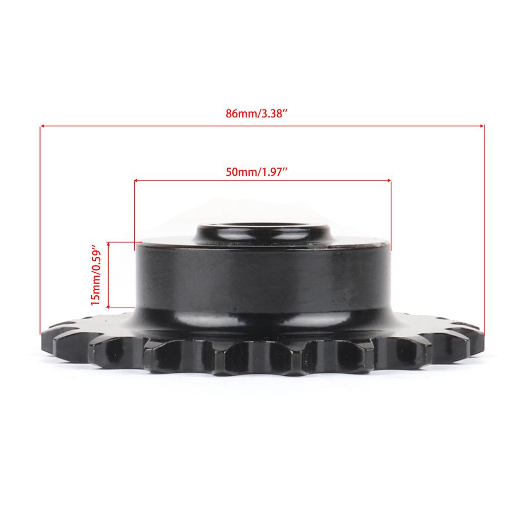 420 20T 16mm 17mm Lega di Acciaio Foro Pignone Anteriore Catena Per Coleman Trail CT200U Mini Bike ATV Accessori Motore Tosaerba