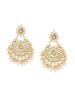 Gold Tone Kundan & Pearls Dangle Earring For Women