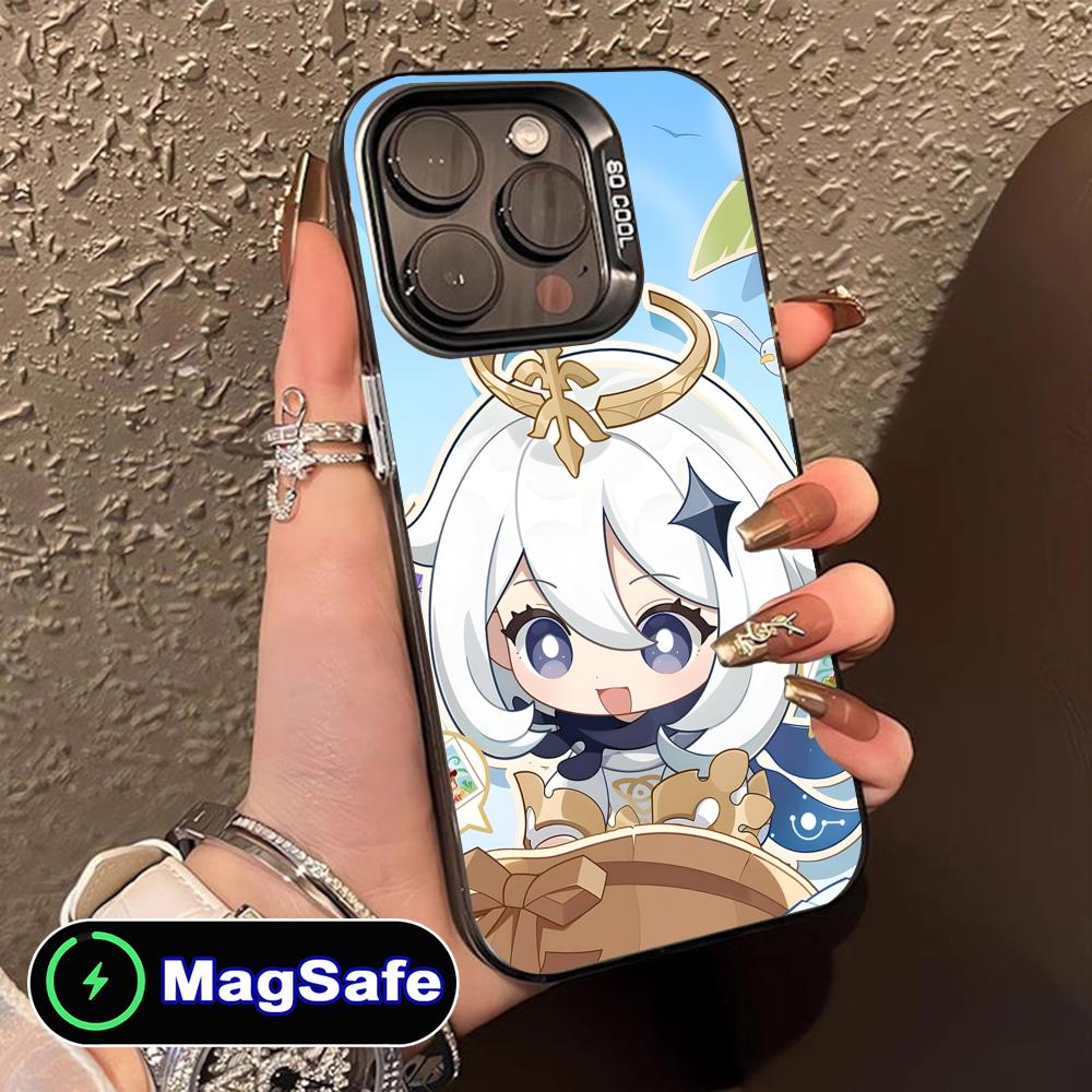 

Game GI Paimon Translucent MagSafe Mobile Phone Case for iPhone 17 16 15 14 13 12 11 Air Pro Max Plus Colorful Cover iPhone 11