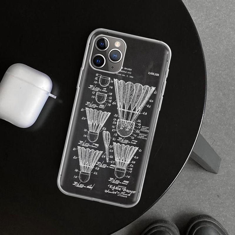 Badminton Sport Phone Case Cover for iPhone 18 11 12 13 Mini 14 15 Plus 16 Pro Max 17 Air 7 8 + SE Art Customized Fundas 11 12 13 M
