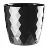 Black plastic flower pot Cristal 20 x 18 cm