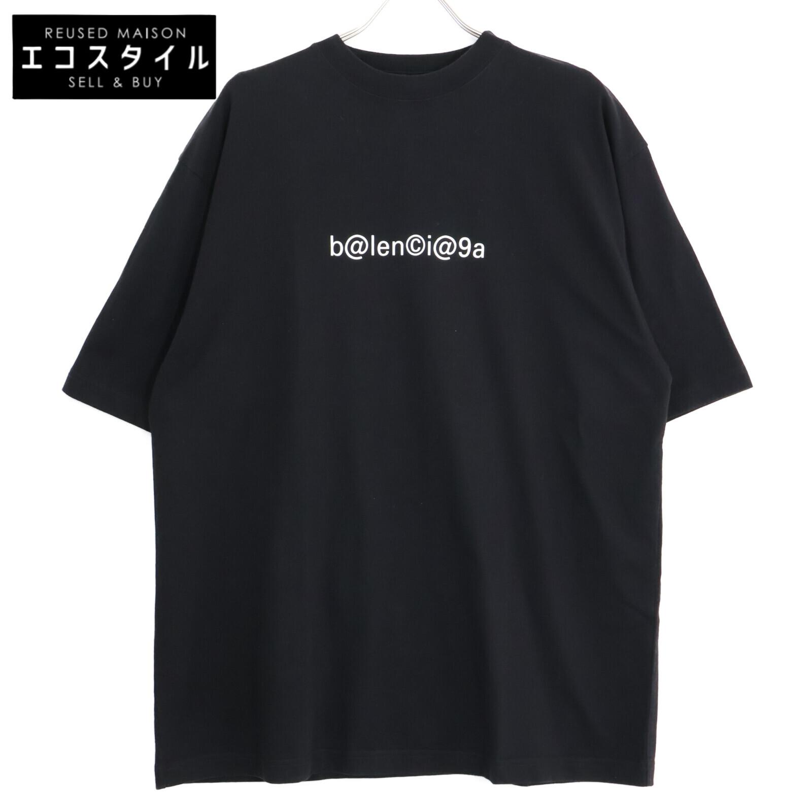 

BALENCIAGA [Excellent Condition/Domestically Authorized] 620941 Logo Print Short Sleeve T-Shirt/ tops M blackUsed