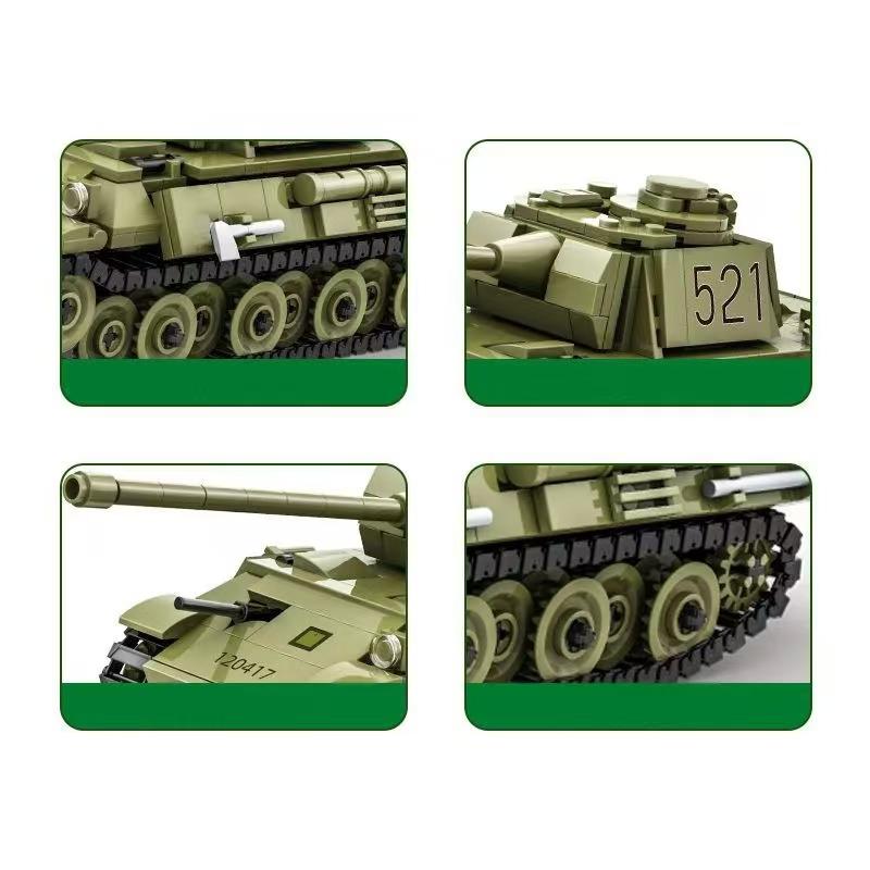 Non-Toxic Military Series Panther Tank Building Blocks Military Panzer Army Soldiers Bricks Toys Diy Educational Toys Children Gift 4517 638Pcs