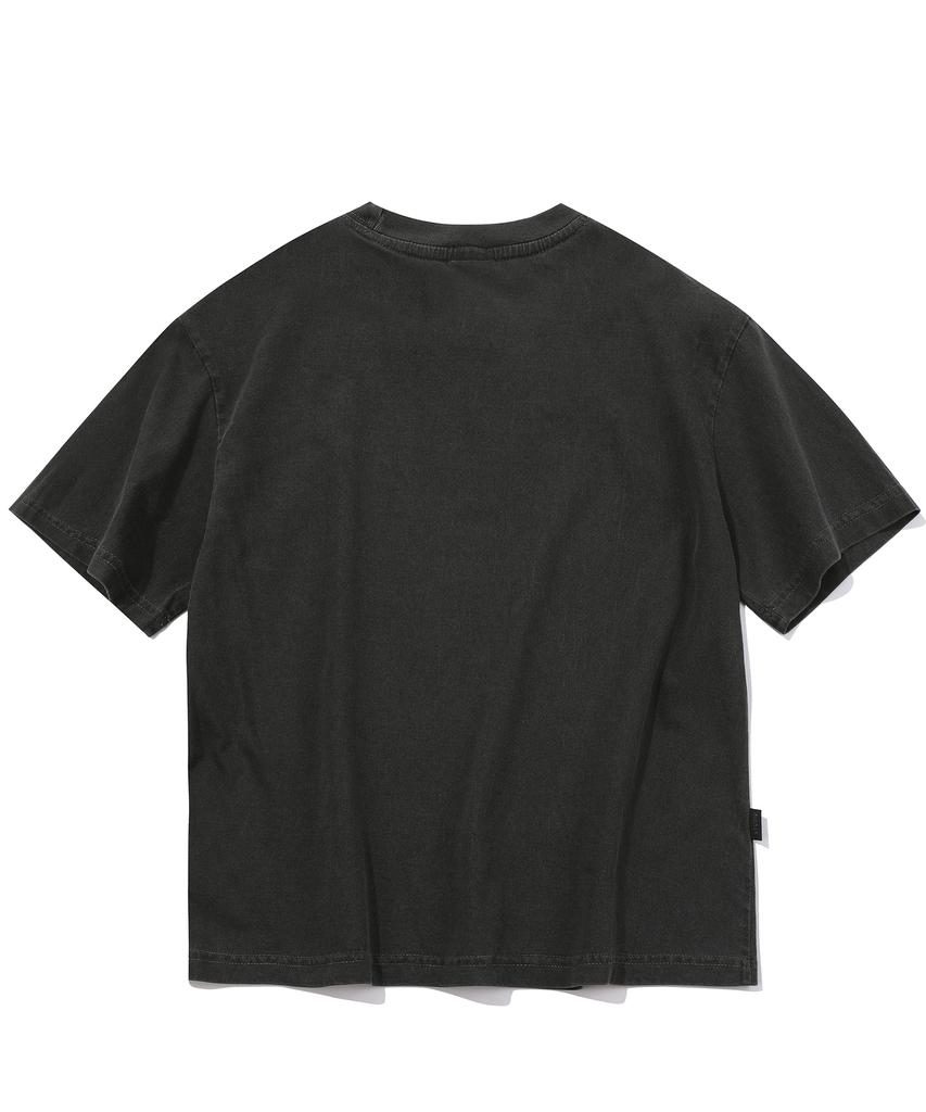 CPGN STUDIO Heartbear Pigment Crop Short Sleeve Tee Smoke Black
