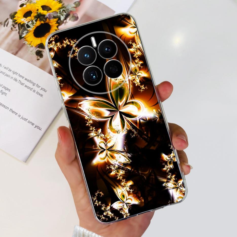 For Huawei Mate 50 Pro Case Stylish Butterfly Flowers Soft Slim Fundas Phone Case For Huawei Mate 50 Mate50 Pro Back Cover Coque