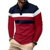 Neue Sweatwear Herren Langarm Revers Atmungsaktive Hemden für Herren Polo Homme Basic Großes Oberteil Spleiß Polo T-Shirt für Herren