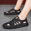 46 Large Size Men's Shoes for Summer Breathable Hollow Large Hole Casual Sports Soft Sole Driving Outdoor Handmade Sandals for Men