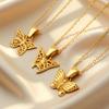 Luochen Bowknot Zircon Pendant Necklace - Korean Style Luxury Clavicle Chain