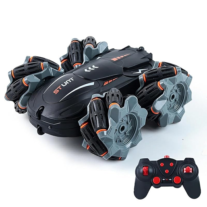 Radio Controlled Car Radio Control For Children Stunt Car RC Car Remote Control Car LED Equipped Light 4WD 2.4Ghz Double-sided 360° Rotation & 180°