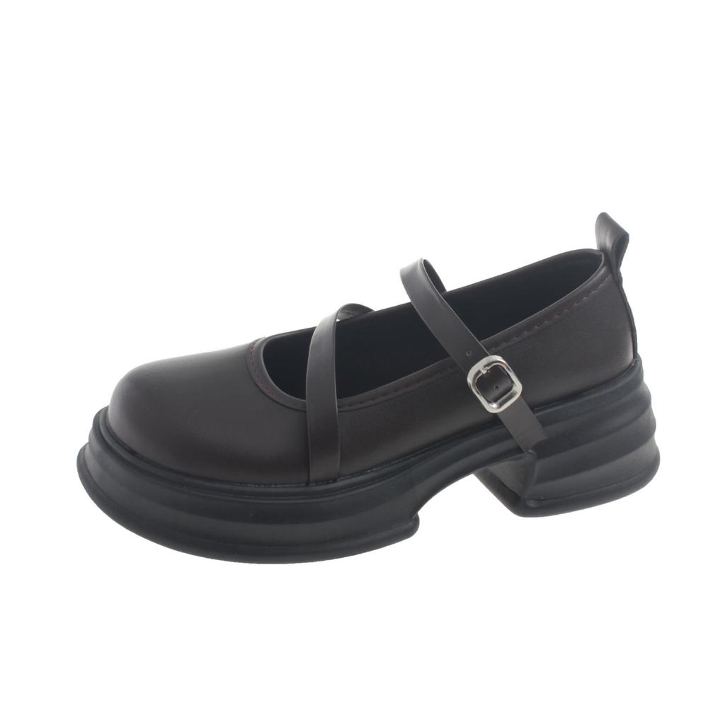 Mary Jane Women's Leather Shoes - 2023 Spring/Summer, Versatile Academy Style, Thick Sole, Low-Cut, Comfortable