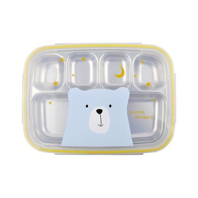 Fiambrera de acero inoxidable Dream Bear, 6 piezas, colores variados, artículo único, Artículos populares para padres coreanos
