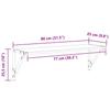 Wall Shelves 2 pcs Black Oak Effect 80 x 25 x 25.5 cm