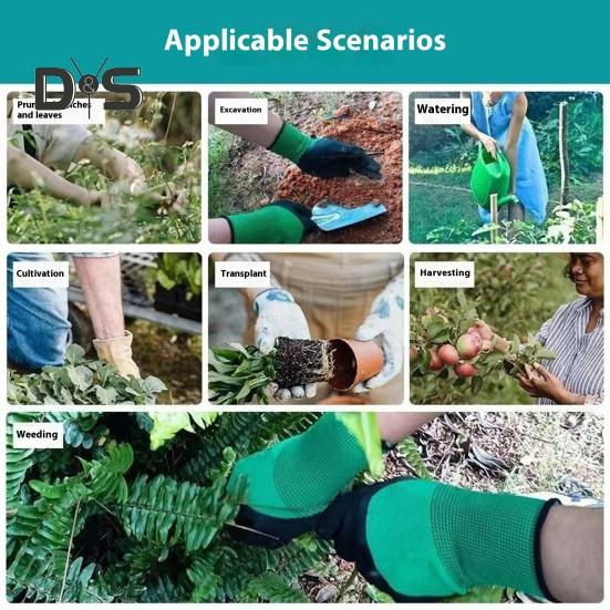 1 st Trädgårdshandske Andningsbar Vattentät Punkteringsresistent Slitstark Bekväm Latextäckt Arbets handske