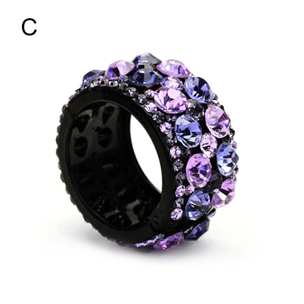 

Заколка для волос со стразами, высокая заколка для хвоста, фиксированные аксессуары для укладки, заколки для хвоста, шпилька F C8E2 purple-One-size