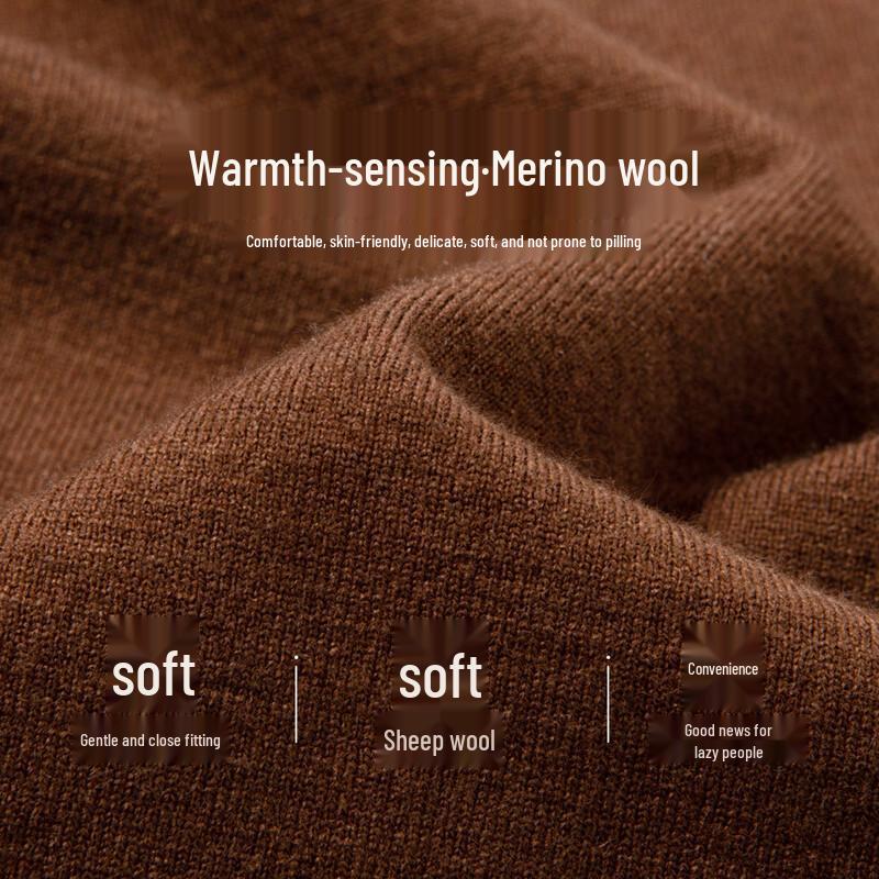 Hodo Men's Warm Wool Blend Knit Sweater