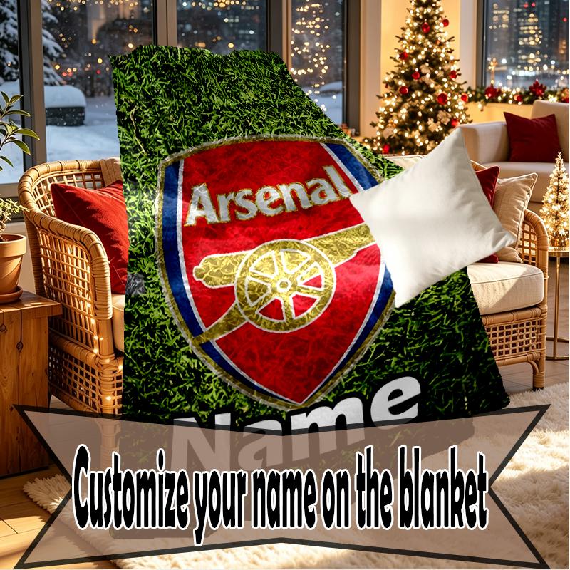 Coperte Personalizzate con Nome Squadra di Calcio Stampato, Arredamento per la Casa, Camera da Letto, Divano, Campeggio, Divano, Regali per Compleanno Natale