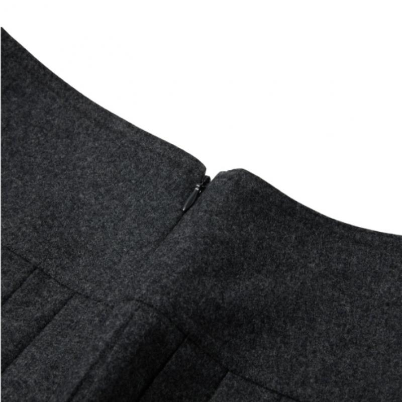Blu Dot Wool Pleated Skirt Gy