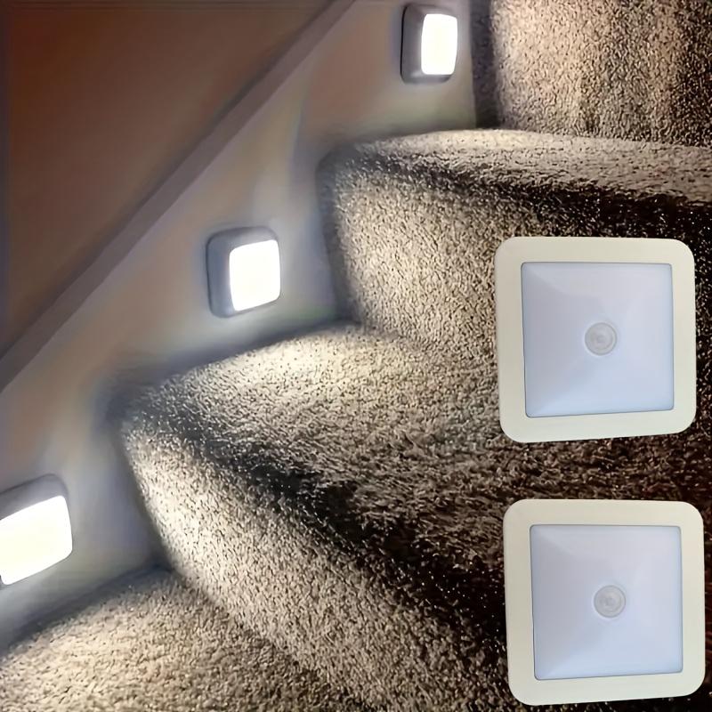 6-LED Decorative Night Light,Motion Sensor Stair Wall Light,Battery Powered,Smart Sensor.Suitable for Bedside,Cabinet,Kitchen,Bedroom Stair Lighting