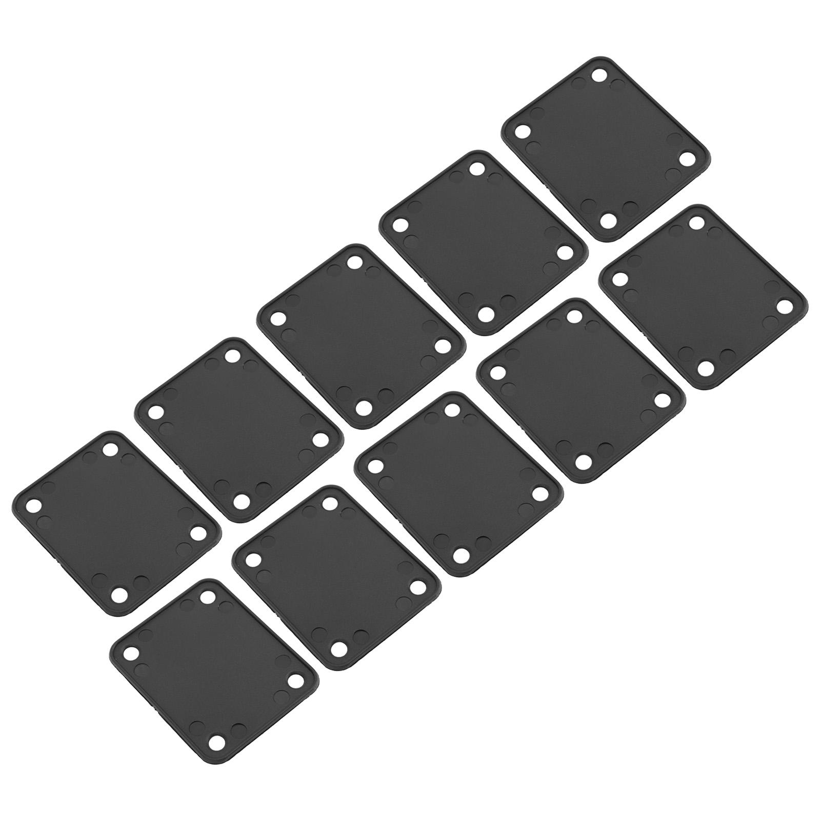 

10PCS Electric Guitar Neckplate Black Color Plastic Guitar Neck Joint Connecting Strengthen Plate