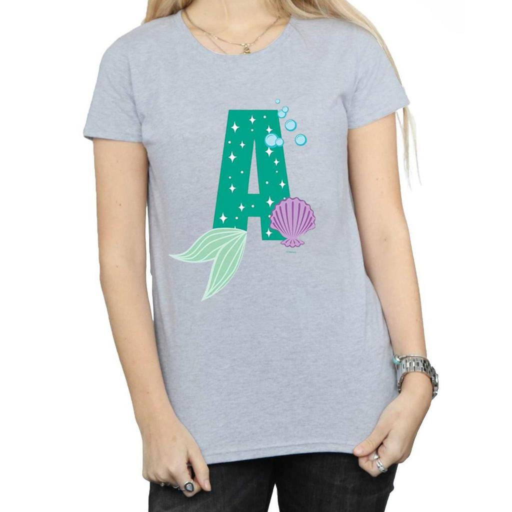 Disney Womens/Ladies Alphabet A Is For Ariel Cotton T-Shirt