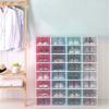 6Pcs Plastic Shoe Box Stackable Foldable Shoe Drawer Storage for Case top sale