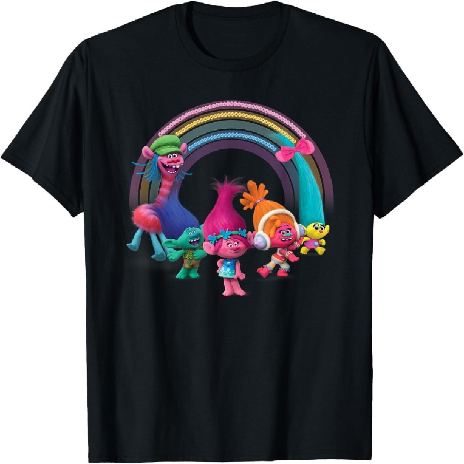 Футболка DreamWorks Trolls Радужная Вечеринка XXXXXL разноцветный
