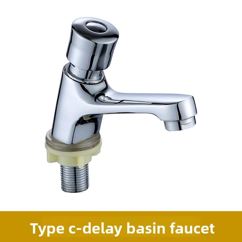 Общественная Кухня Ванная Комната Кран с Задержкой Времени Хромированный Самозакрывающийся Водосберегающий Кран Смесители для Раковины Смеситель для Ванной Комнаты