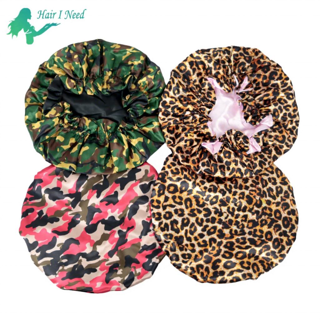 Wholesale Luxury Bonnets Designer Customize Bonnets Women Sleeping Cap Double Lined Hair Satin Designer Bonnets
