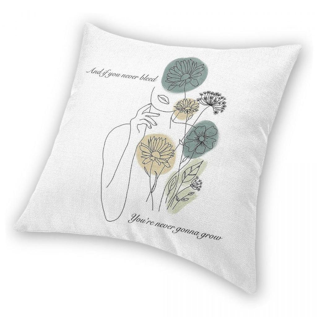 Der 1. Lyrics Quadrat Kissenbezug Polyester Leinen Samt Kreativ Reißverschluss Dekoration Sofa Sitzkissenbezug
