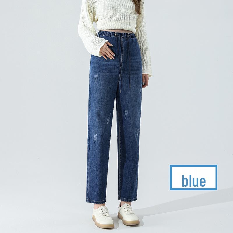 Джинсы-гаремы на кулиске для беременных больших размеров - Повседневная одежда на весну/осень для ранних сроков беременности XXL