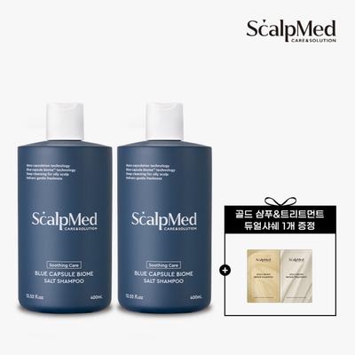 ScalpMed Blue Capsule Biome Salt Dead Cell Care Shampoo, 400ml, 2 Ea.