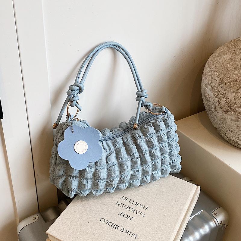 Ins Niche Cloud Bag Women's Fashion Simple Shoulder Bag Foreign Style Versatile Armpit Bag Pleated Bag