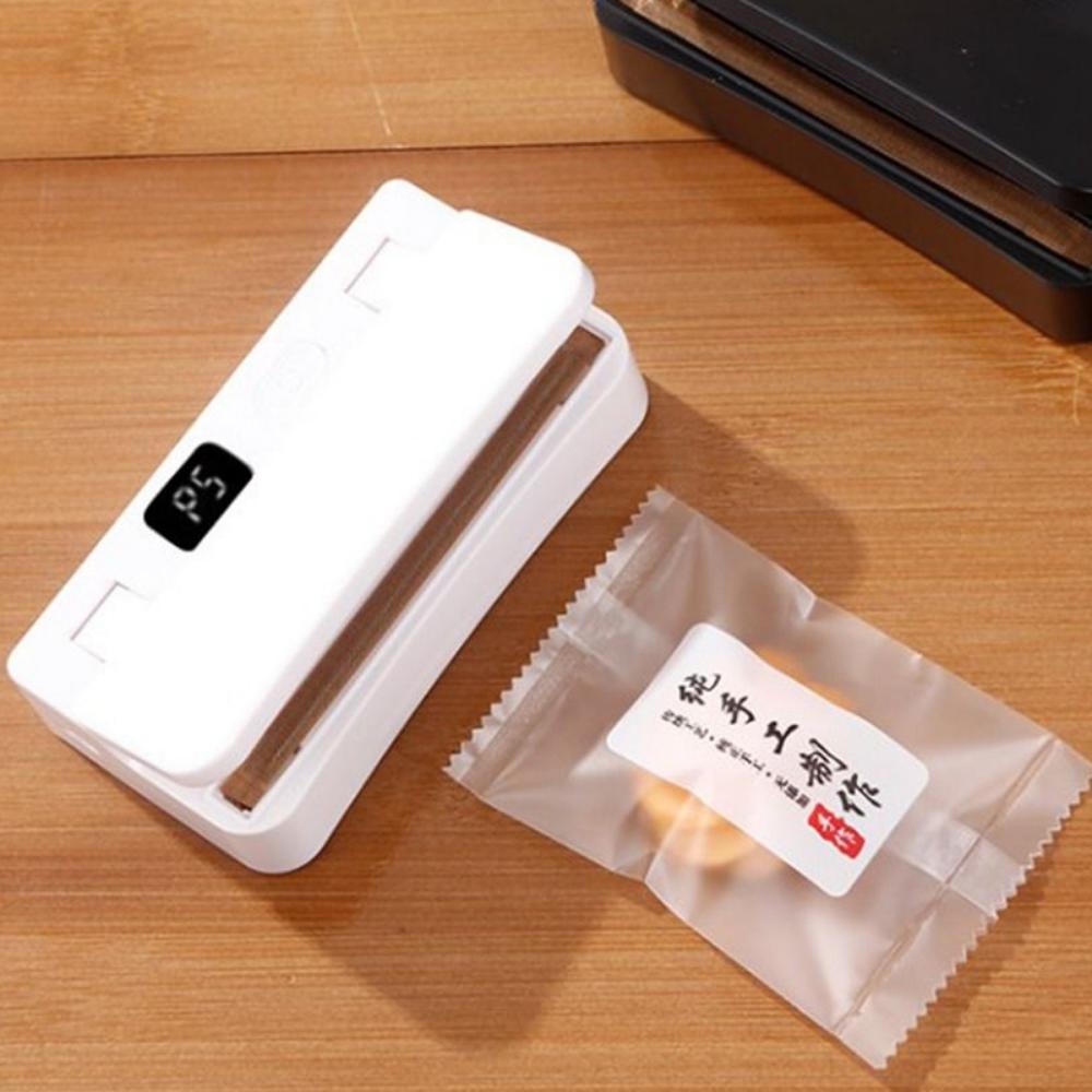 2 in 1 Heißsiegelmaschine Tragbarer Küchen-Lebensmittelversiegler Mini-Beutel-Heißsiegelgerät Haushalt