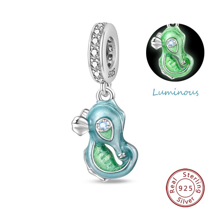 Luminous Ocean Series Copper Dolphin Turtle Octopus Charms Beads 3Mm Diy Fine Jewelry Gifts Making