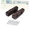 ABOOFAN Alnico V Bass Pickup Set for 4-String Woodgrain Neck and Bridge Electric Guitar, Each Pickup Pre-Wax Potted, Mounting Screws Included